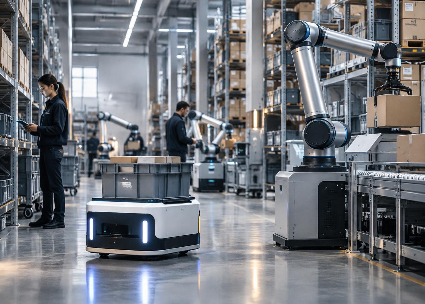 Collaborative robots and autonomous automation equipment in a fulfillment operation